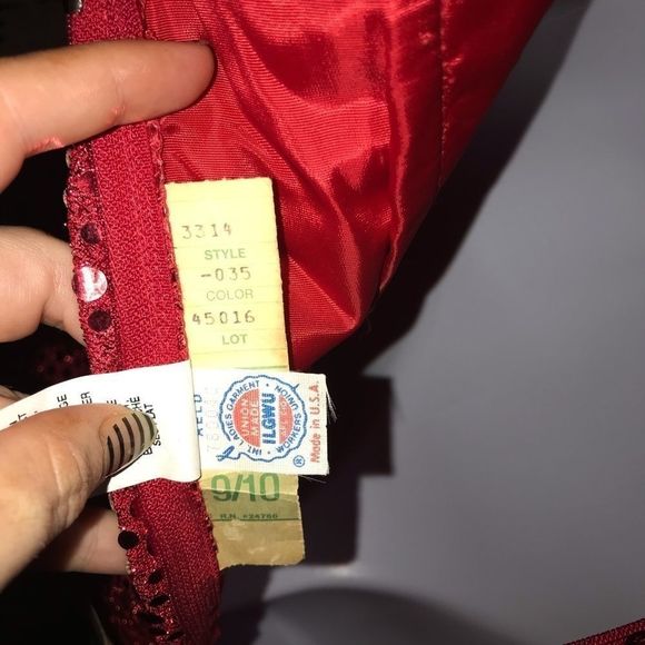 Vintage Alfred Angelo Vintage Red Halter Sequin Dress - Picture 4 of 7